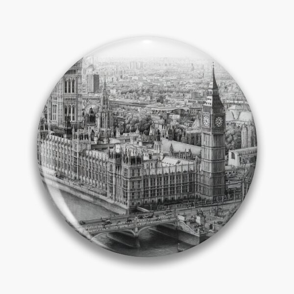 Item preview, London Black & White Drawing designed and sold by QuiteLiterallyX.