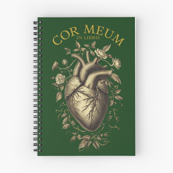 Item preview, Cor Meum In Libris - Vintage Anatomical Heart & Roses designed and sold by DecibelDecor034.