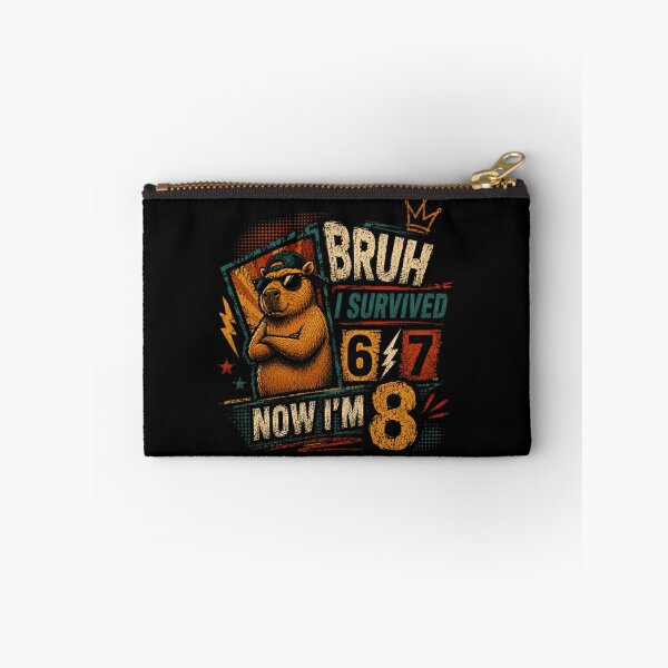 Item preview, Bruh I Survived 6 7 Now I'm 8 Eight Year Old Capybara Birthday designed and sold by JonesFlora2025.