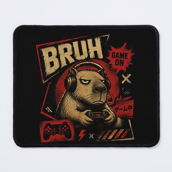 Item preview, Bruh Game On Capybara Gamer Gaming Video Game Fan designed and sold by JonesFlora2025.