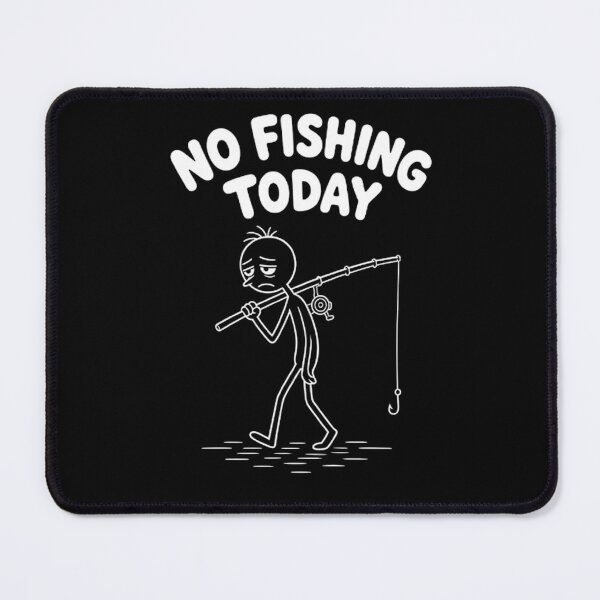 Item preview, No Fishing Today Tired Stick Figure designed and sold by Linework Studio.