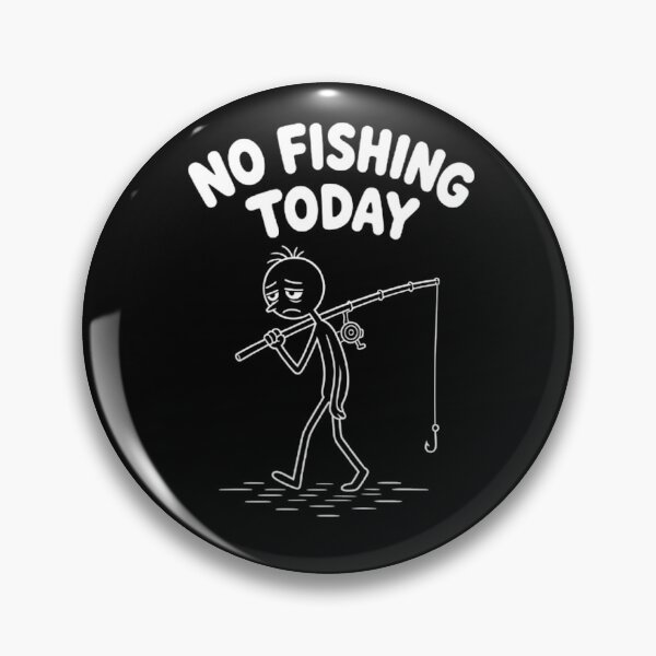 Item preview, No Fishing Today Tired Stick Figure designed and sold by Linework Studio.