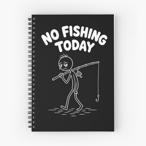 Item preview, No Fishing Today Tired Stick Figure designed and sold by Linework Studio.
