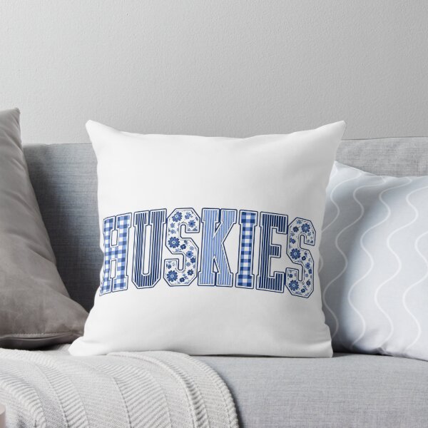 Item preview, Huskies Blue Floral Gingham Varsity School Spirit Dog Lover Graphic designed and sold by InOtterNew.