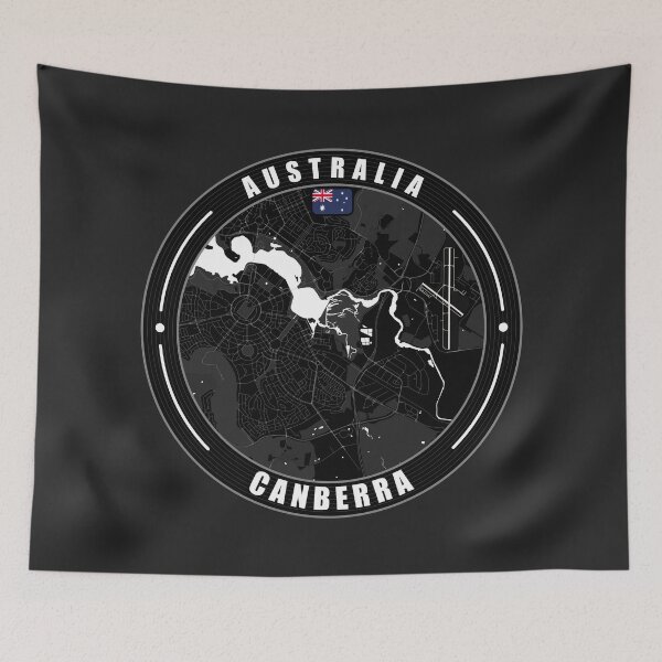 Item preview, Canberra Australia City Map  designed and sold by Thistle-TShop.