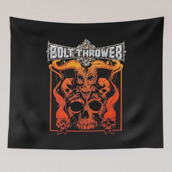 Item preview, BOLT THROWER Demonic Skull Flames Gothic Metal Logo designed and sold by ChrisSmi.