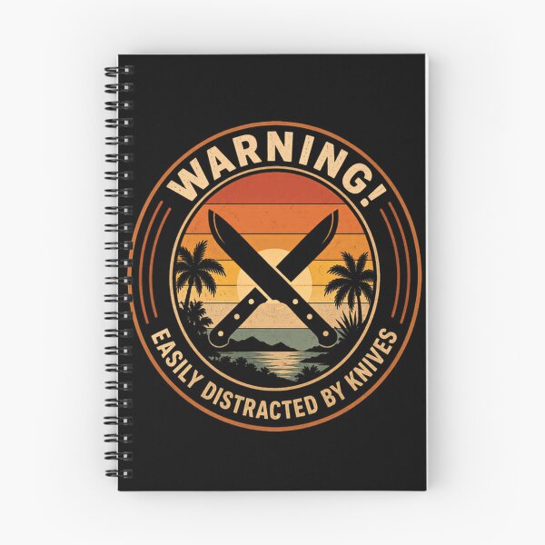 Item preview, Warning! Easily Distracted By Knives Knife Lover Enthusiast designed and sold by RetroMini2026.