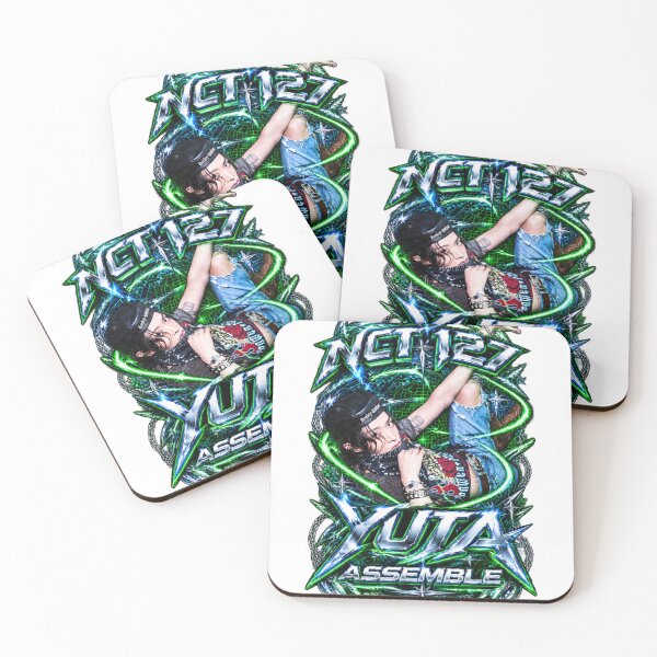 Item preview, NCT Yuta Assemble Y2K Acid Graphic Neon Glow Art designed and sold by Valeree Store.