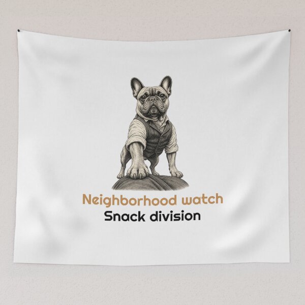 Item preview, Funny French Bulldog Snack Quote  designed and sold by bluesquidink.