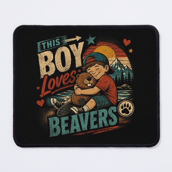 Item preview, This Boy Loves Beavers Kid Wildlife Animal Fan designed and sold by JonesFlora2025.
