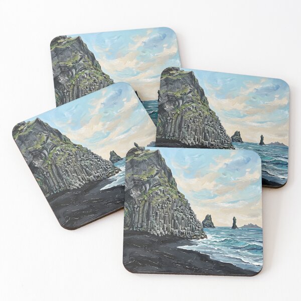 Item preview, Black Sand Beach  Acrylic Travel Print Iceland designed and sold by POSTERIOCREW.