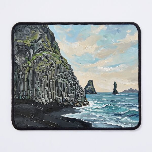 Item preview, Black Sand Beach  Acrylic Travel Print Iceland designed and sold by POSTERIOCREW.