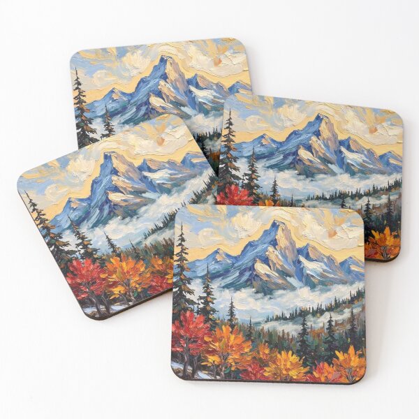 Item preview, Mountain View in Fall – Oil Painting designed and sold by nhk999.