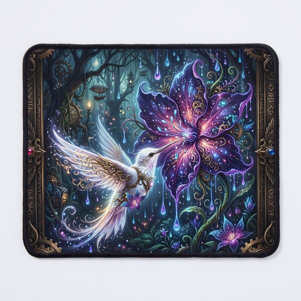 Item preview, Enchanted Steampunk Hummingbird – Magical Fantasy Garden designed and sold by nicky2342.
