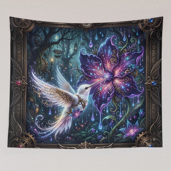 Item preview, Enchanted Steampunk Hummingbird – Magical Fantasy Garden designed and sold by nicky2342.