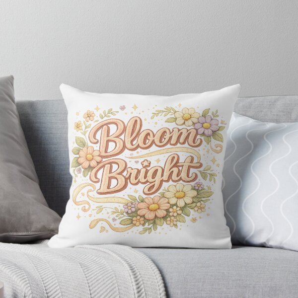 Item preview, Bloom Bright Cottagecore Floral Botanical Pastel Quote Art Design designed and sold by inkoutninja.