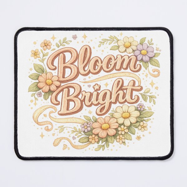 Item preview, Bloom Bright Cottagecore Floral Botanical Pastel Quote Art Design designed and sold by inkoutninja.