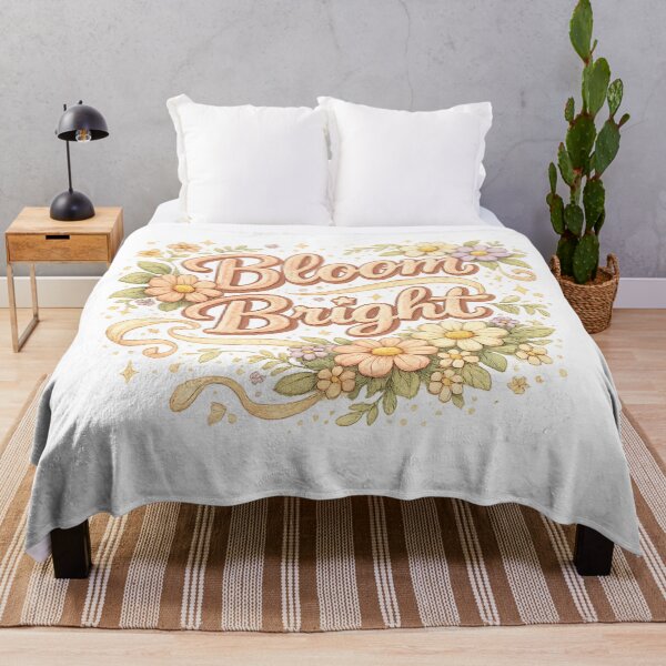Item preview, Bloom Bright Cottagecore Floral Botanical Pastel Quote Art Design designed and sold by inkoutninja.