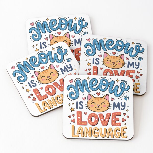 Item preview, Meow Is My Love Language - Cute Cat Lover Typography designed and sold by MyLeoTee.