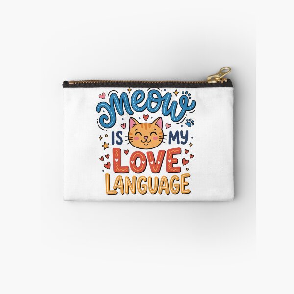 Item preview, Meow Is My Love Language - Cute Cat Lover Typography designed and sold by MyLeoTee.
