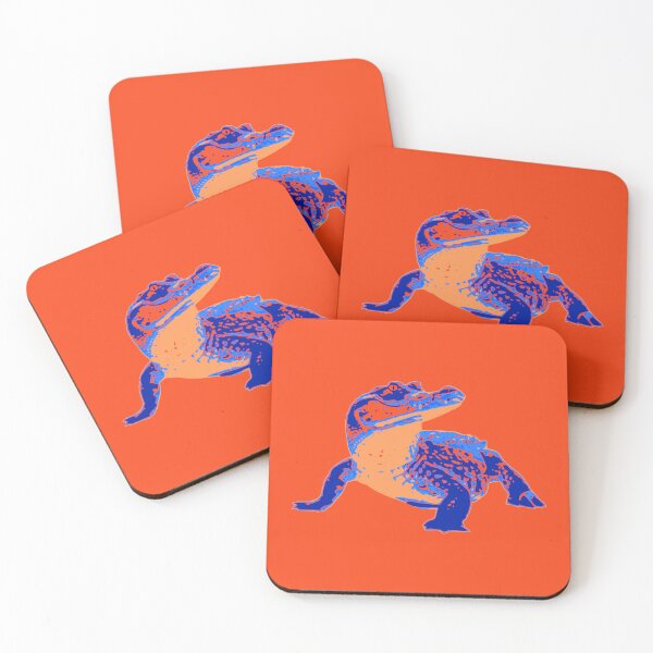 Item preview, Psychedelic Orange and Blue Gator with Head Up designed and sold by Karate Octopus.