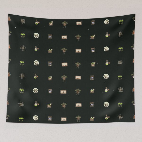Item preview, Poison Garden Vector Micro Icon Pattern Dark Botany designed and sold by KungPowUnicorn.