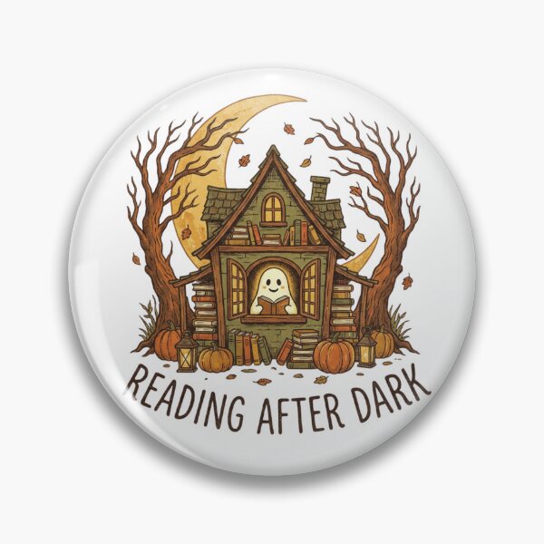 Item preview, Reading After Dark – Spooky Ghost Book Lover Halloween Design | Cozy Gothic Autumn Reading designed and sold by MaafiaArtsThai.