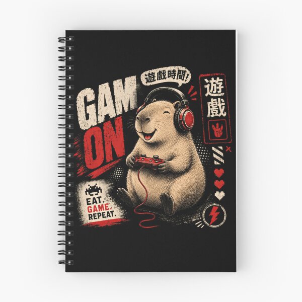 Item preview, Capybara Gamer Gam On Eat Game Repeat Video Game 遊戲時間 遊戲 designed and sold by JonesFlora2025.