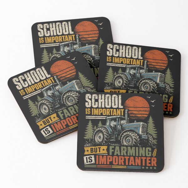 Item preview, School Is Important But Farming Is Importanter Farmer Agriculture Tractor Life Funny Saying designed and sold by RetroMini2026.