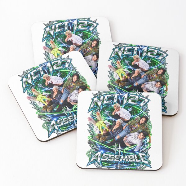 Item preview, NCT 127 Group Blingy Electric Green Tribal Chrome Graphic designed and sold by Valeree Store.