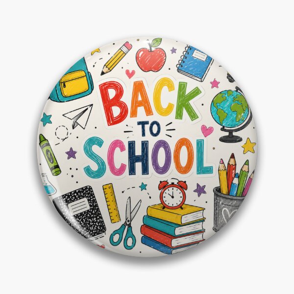 Item preview, Back to School Doodle – Colorful School Supplies, Books, Backpack & Apple designed and sold by vinothmech53.
