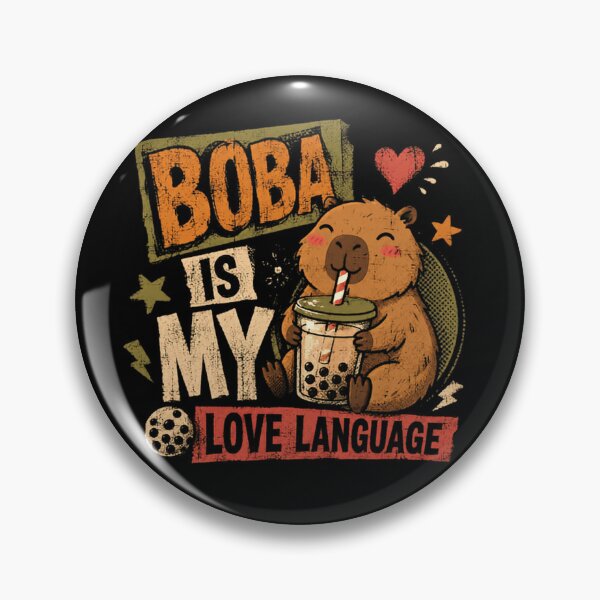 Item preview, Boba Is My Love Language Capybara Bubble Tea Drinker designed and sold by JonesFlora2025.