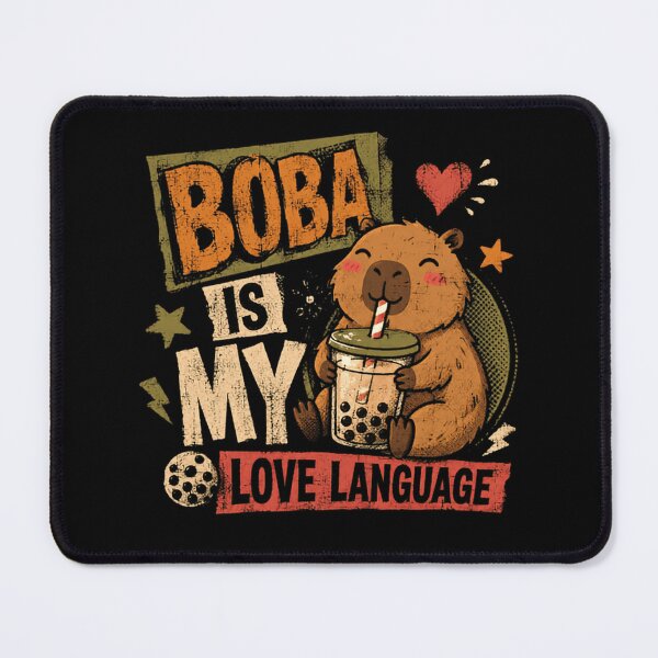 Item preview, Boba Is My Love Language Capybara Bubble Tea Drinker designed and sold by JonesFlora2025.