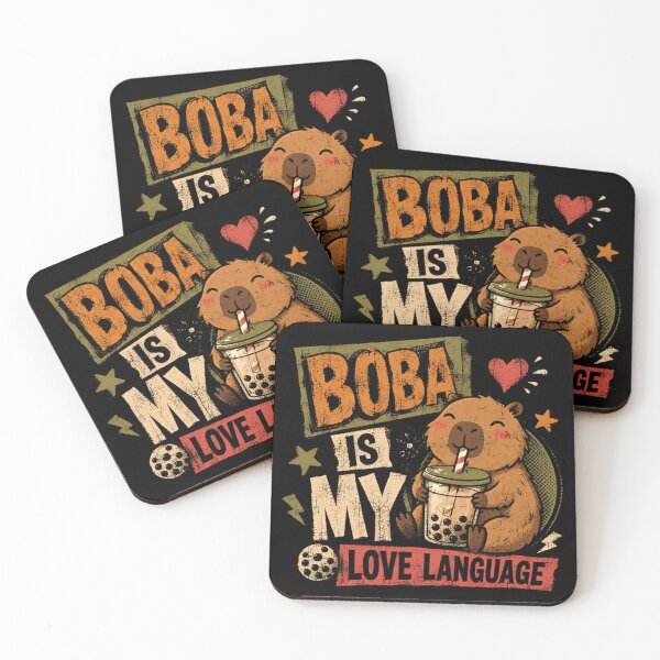 Item preview, Boba Is My Love Language Capybara Bubble Tea Drinker designed and sold by JonesFlora2025.