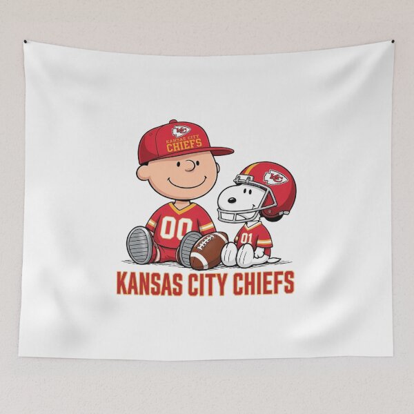 Item preview, Snoopy And Charlie Kansas City Football Fan designed and sold by CaneufeyCip.