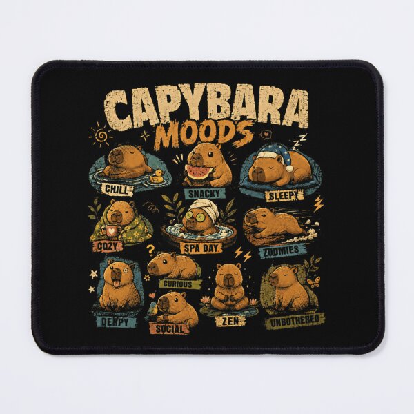 Item preview, Capybara Moods Capybara Lover Animal Fan designed and sold by JonesFlora2025.