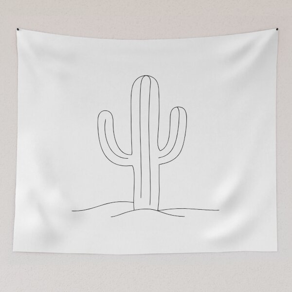 Item preview, Cactus Minimalist 2 Line Art Gift designed and sold by OneLine Studio.
