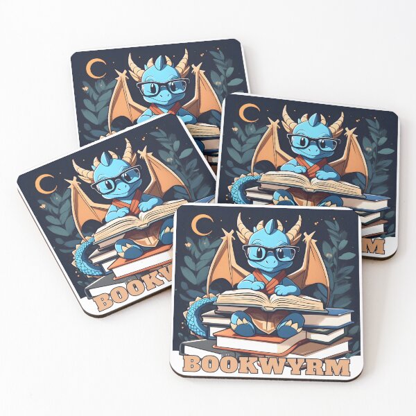 Item preview, Book Wyrm with his TBR designed and sold by KarMarieCrafts.