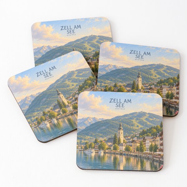 Item preview, Zell am See Painterly Alpine Impression designed and sold by MichaeIRellov.