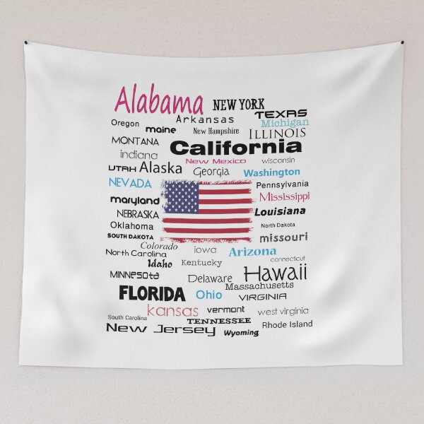Item preview, The Names of the United States designed and sold by FlareCraftStudio.