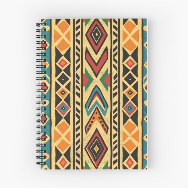 Item preview, Polynesian Mix Tonga Geometric Pattern Terracotta Ochre Turquoise designed and sold by GrinGalore.