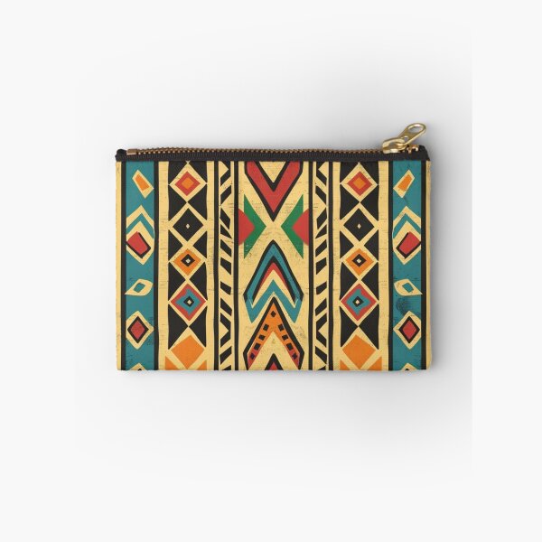 Item preview, Polynesian Mix Tonga Geometric Pattern Terracotta Ochre Turquoise designed and sold by GrinGalore.