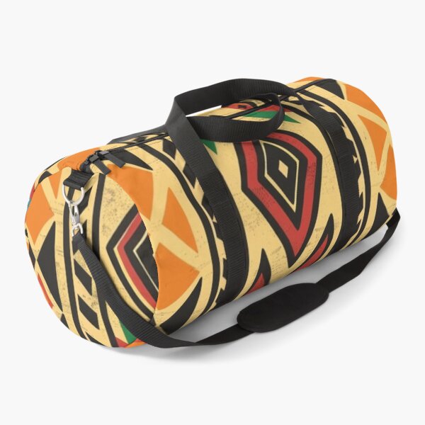 Item preview, Polynesian Mix Tonga Geometric Pattern Terracotta Ochre Turquoise designed and sold by GrinGalore.