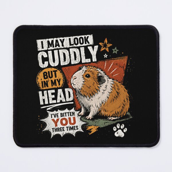 Item preview, I May Look Cuddly But In My Head I've Bitten You Three Times Funny Guinea Pig Owner Pet Humor designed and sold by JonesFlora2025.