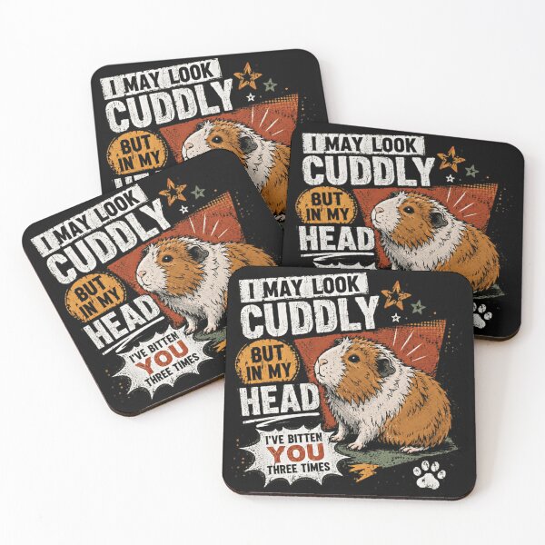 Item preview, I May Look Cuddly But In My Head I've Bitten You Three Times Funny Guinea Pig Owner Pet Humor designed and sold by JonesFlora2025.