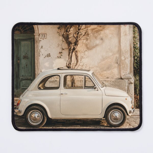 Item preview, Italian Street with Vintage Car and Pink Flowers designed and sold by Soul & Nature Studio.