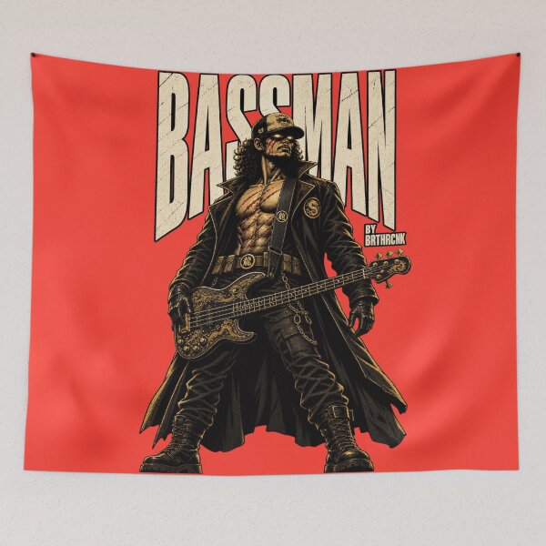 Item preview, Bassman Dragon Bass Warrior - Heavy Metal Bass Player Art by BRTHRCNK designed and sold by BRTHRCNK01.