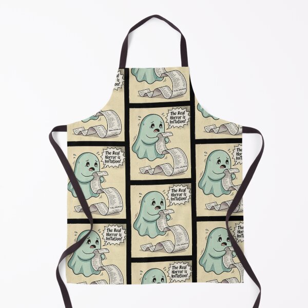 Item preview, The Real Horror Is Inflation - Funny Vintage Comic Ghost Meme designed and sold by LUKOWEAR.