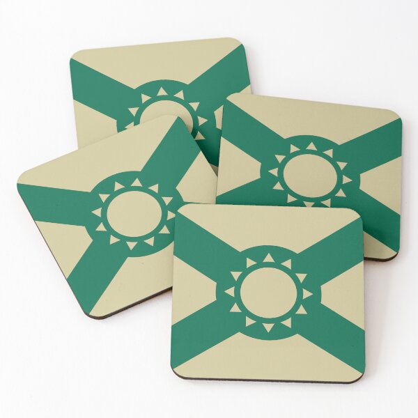 Item preview, Simplified Florida Flag in Green and Gold designed and sold by Karate Octopus.