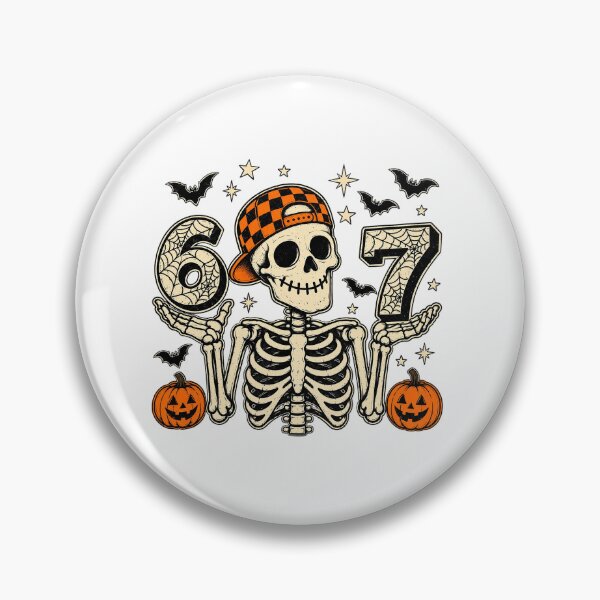Item preview, Cool Skeleton Wearing Cap Holding Number 67 Halloween Graphic designed and sold by Derekquie.